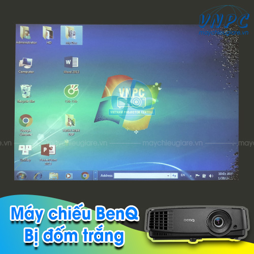 máy chiếu BenQ bị đốm trắng