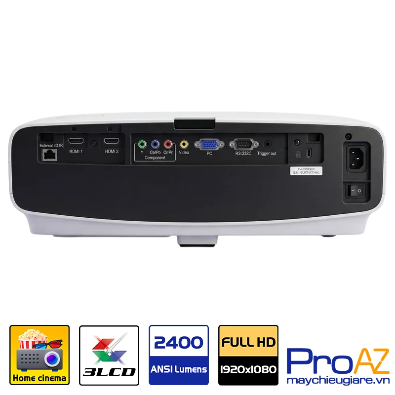 Epson EH-TW8000 Hệ thống kết nối HDMI và Video đa năng Cổng HDMI x2 và Component Video trên Epson EH-TW8000 tối ưu truyền tải tín hiệu chất lượng cao.