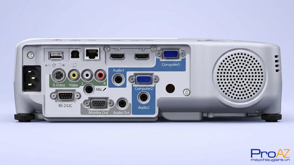 Epson EB-955WH hỗ trợ zoom quang 1.6x và tính năng chiếu xéo thông minh.