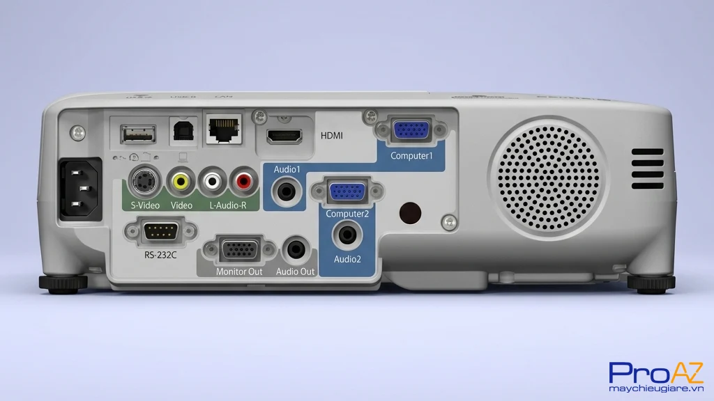Epson EB-S29 có thiết kế linh hoạt, dễ dàng lắp đặt trong mọi không gian.