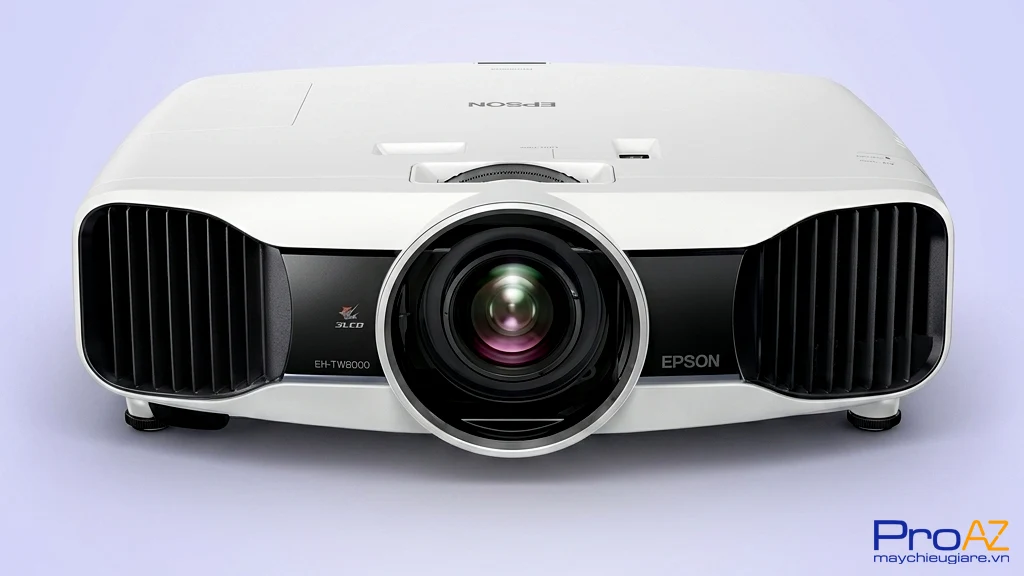 Epson EH-TW8000 trình chiếu 3D sắc nét tương phản 200.000:1 tái tạo màu đen sâu thẳm.