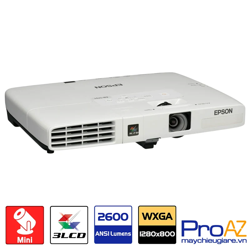 Chất lượng hình ảnh Epson EB-1751 công nghệ 3LCD Công nghệ 3LCD và độ phân giải WXGA trên Epson EB-1751 mang đến hình ảnh trình chiếu văn bản và video sắc nét, màu sắc trung thực.