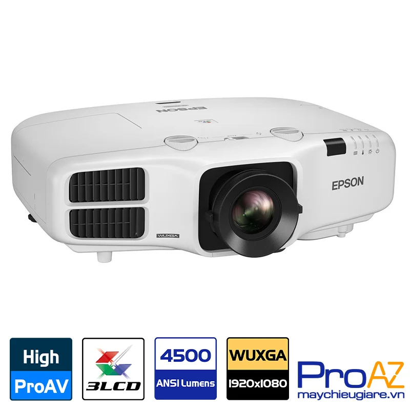Epson EB-4950WU Giải pháp trình chiếu phòng họp cao cấp Epson EB-4950WU công nghệ 3LCD cường độ sáng 4500 ANSI Lumens tái hiện màu sắc trung thực rực rỡ.