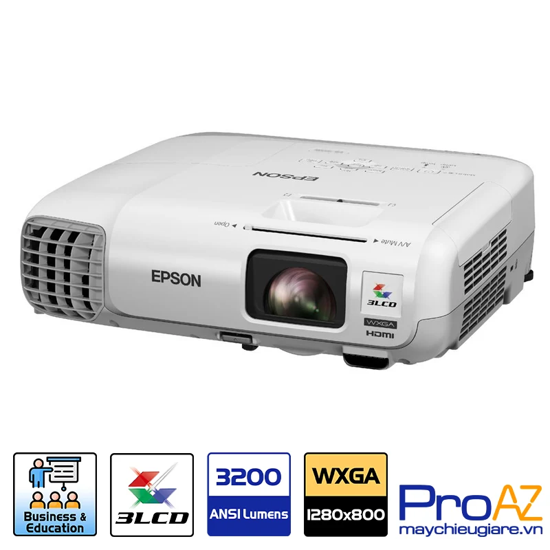 Công nghệ 3LCD và độ tương phản 15.000:1 trên máy chiếu Epson EB-955WH Epson EB-955WH sử dụng công nghệ 3LCD và độ tương phản cao 15.000:1.