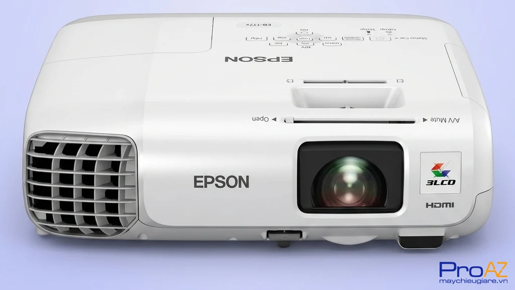 Epson EB-965 độ phân giải XGA tương phản 10000 1 đảm bảo hiển thị văn bản và biểu đồ chi tiết rõ ràng.