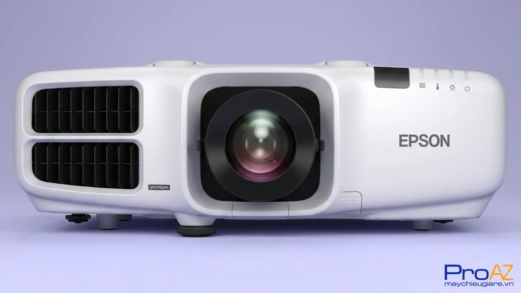 Thiết kế chắc chắn và tinh tế, Epson EB-G6270W là thiết bị trình chiếu đẳng cấp, phù hợp với kiến trúc của các phòng họp và trung tâm hội nghị hiện đại.