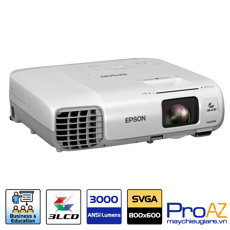 Máy chiếu Epson EB-S29 độ sáng 3000 ANSI Lumens cho hình ảnh tươi sáng Cường độ sáng 3000 ANSI Lumens giúp Epson EB-S29 hiển thị sáng rõ.