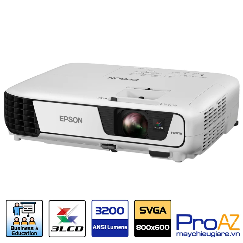 Công nghệ 3LCD và độ phân giải SVGA sắc nét trên máy chiếu Epson EB-S31 Công nghệ 3LCD và độ phân giải SVGA của Epson EB-S31 cho hình ảnh trung thực.