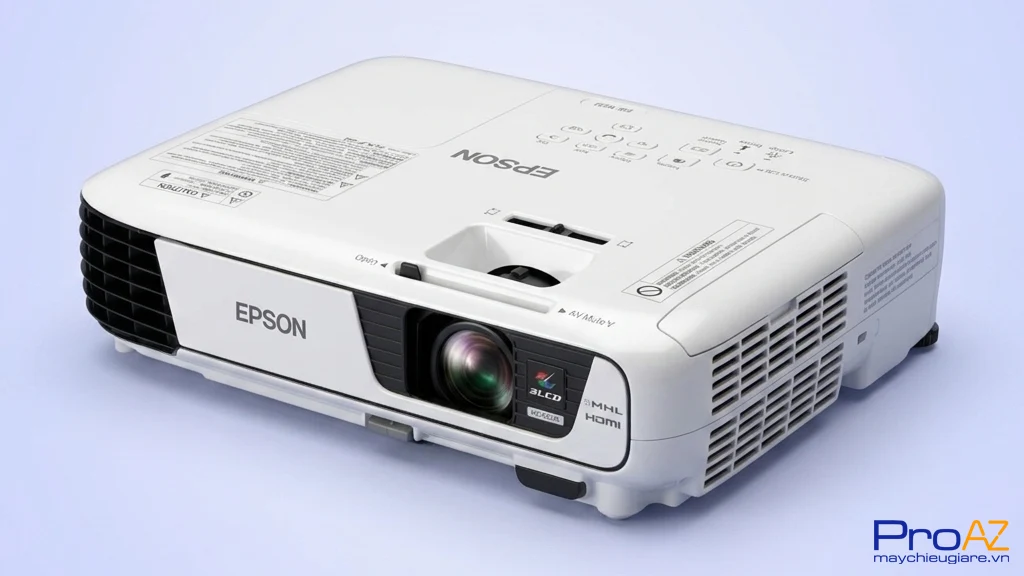 Epson EB-W31 sử dụng công nghệ 3LCD và độ tương phản 15.000:1.