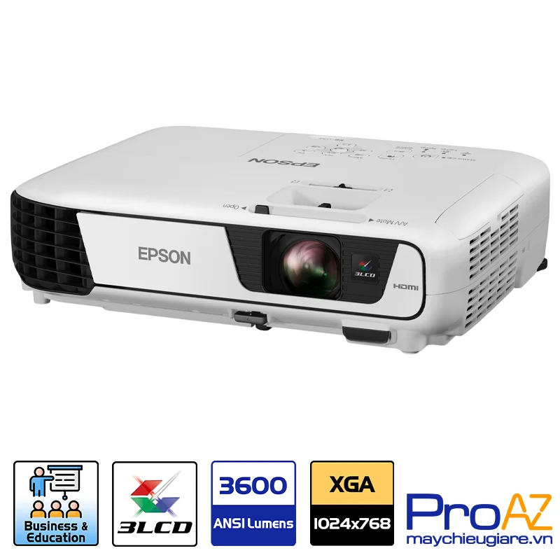 Hệ số tương phản 15.000:1 ấn tượng của máy chiếu Epson EB-X36 cao cấp Độ tương phản 15.000:1 giúp tăng chiều sâu hình ảnh cho Epson EB-X36.