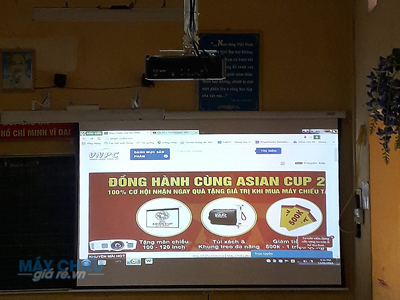 Lắp máy chiếu dạy học cho trường tiểu học Hải Bối Hà Nội