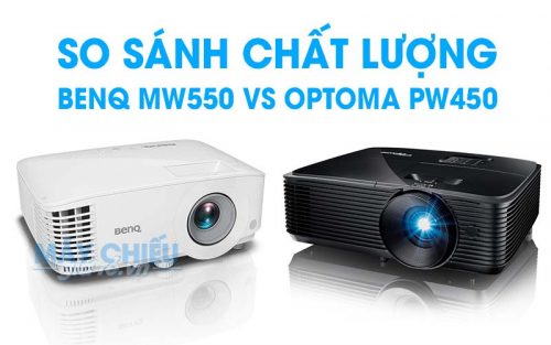 VNPC so sánh chất lượng máy chiếu Optoma PW450 và BenQ MW550