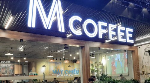 Lắp đặt máy chiếu quán cafe Optoma PS368 tại Mcoffe