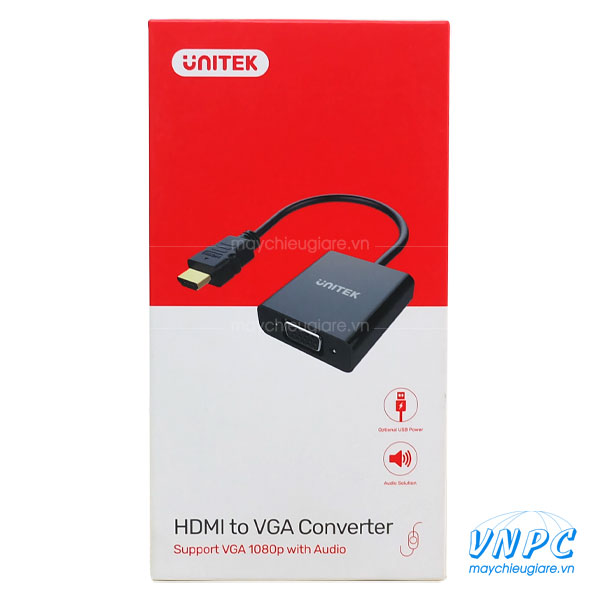Cáp chuyển HDMI sang VGA chính hãng Unitek Cáp chuyển HDMI sang VGA chính hãng Unitek