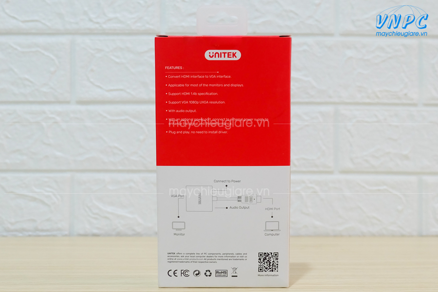 Cáp chuyển HDMI sang VGA chính hãng Unitek