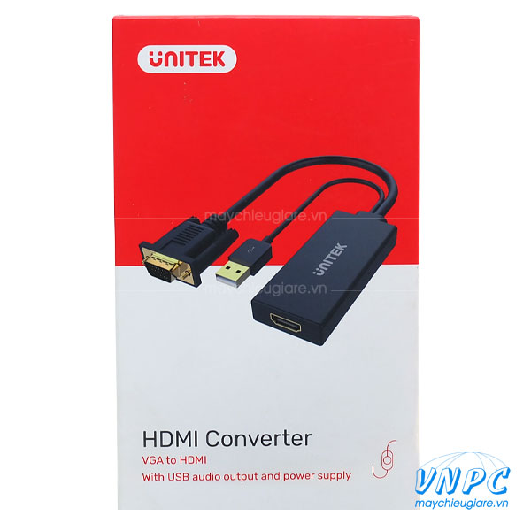 Cáp chuyển VGA sang HDMI chính hãng Unitek Cáp chuyển VGA sang HDMI chính hãng Unitek