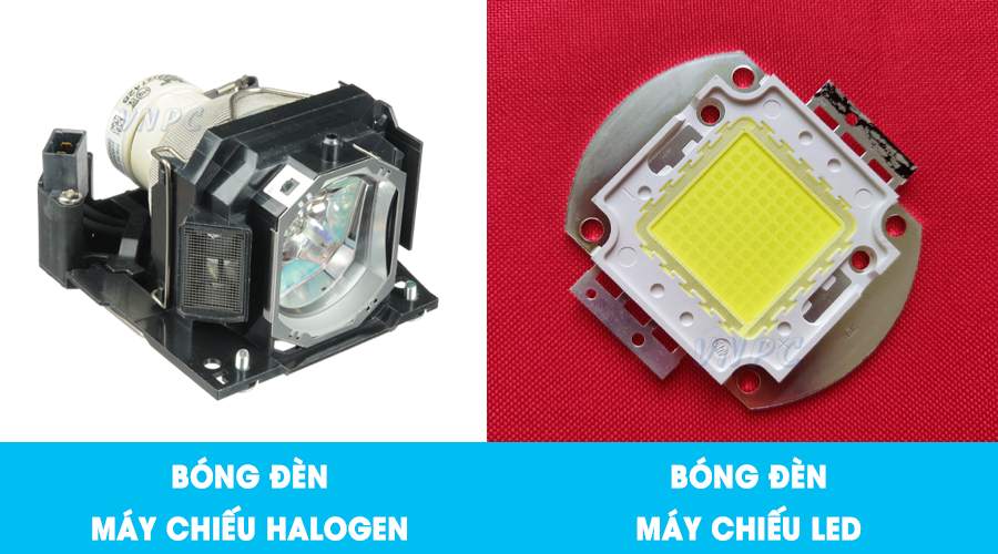 Máy chiếu Halogen và máy chiếu LED