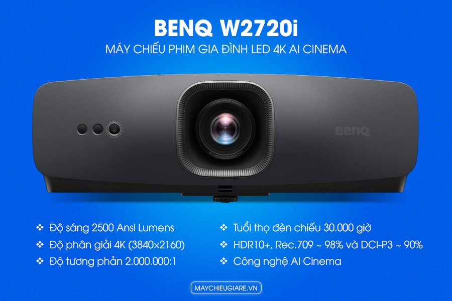 BenQ W2720i Máy chiếu phim gia đình LED 4K AI Cinema