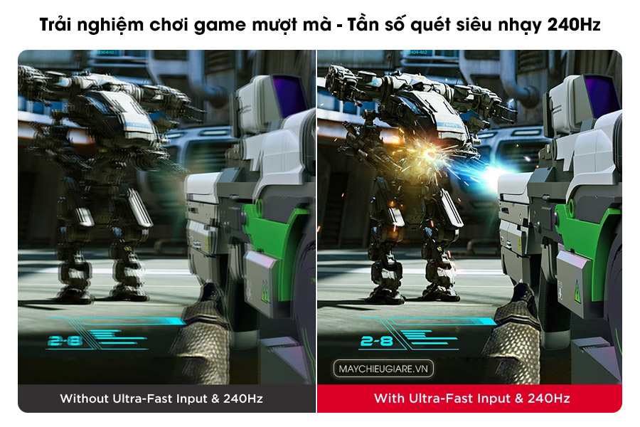 Trải nghiệm chơi game mượt mà với tốc độ phản hồi cực nhanh ViewSonic