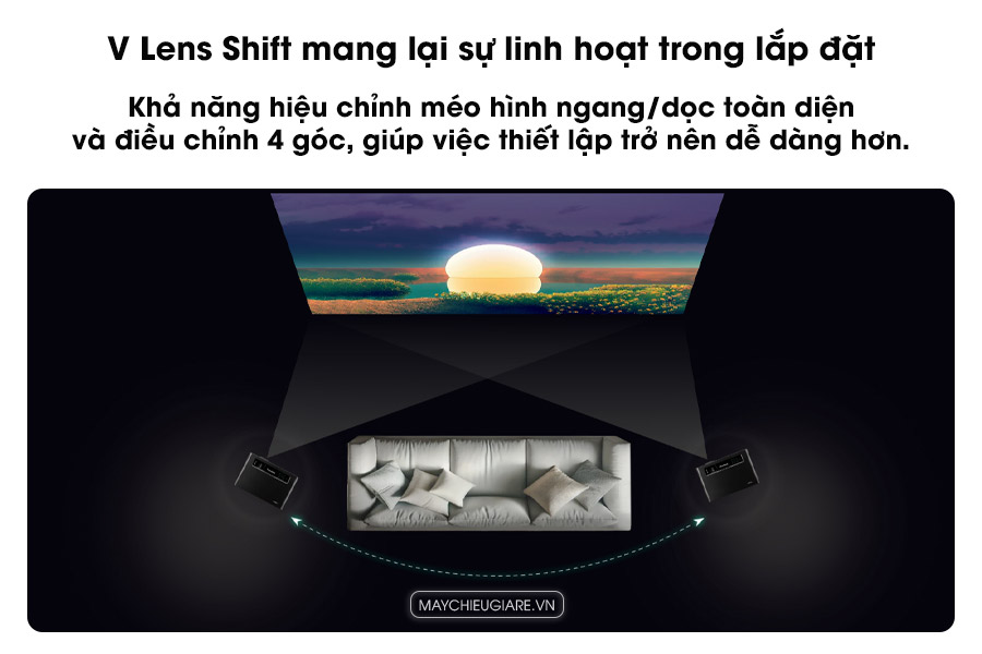 Hiệu chỉnh méo hình ngang/dọc và điều chỉnh 4 góc trên ViewSonic