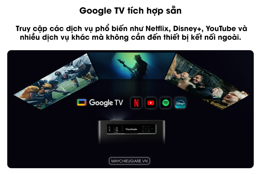 ViewSonic X1-4K Pro tích hợp Google TV