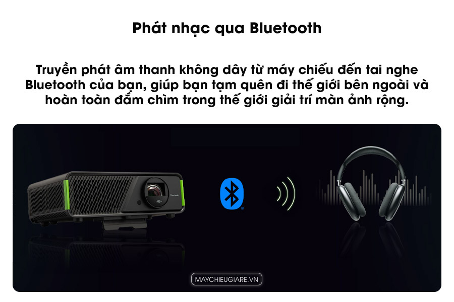 ViewSonic X2-4K Pro phát nhạc qua Bluetooth