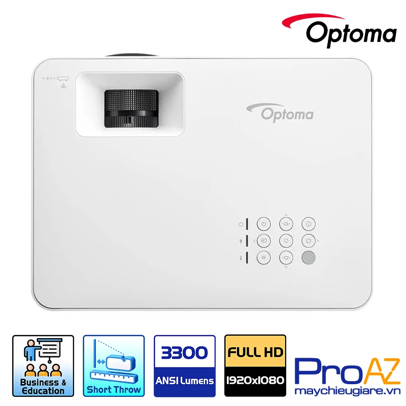 Optoma LH352ST Công nghệ chiếu gần không đổ bóng Optoma LH352ST với tỷ lệ phóng hình linh hoạt cho phép chiếu khung hình lớn trong không gian nhỏ hẹp mà không lo đổ bóng.