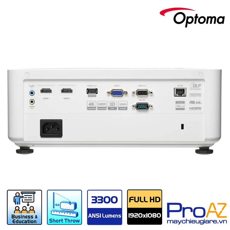 Optoma LH352ST Quản lý đám mây OMSC thông minh Hệ thống quản lý đám mây Optoma Management Suite Cloud trên máy chiếu Optoma LH352ST giúp kiểm soát thiết bị dễ dàng.